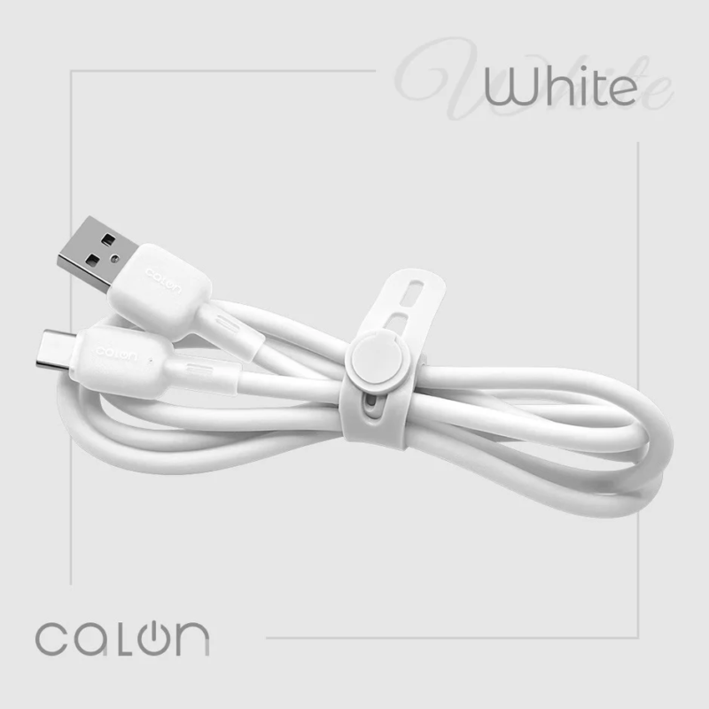 White USB-A to Type-C Cable
