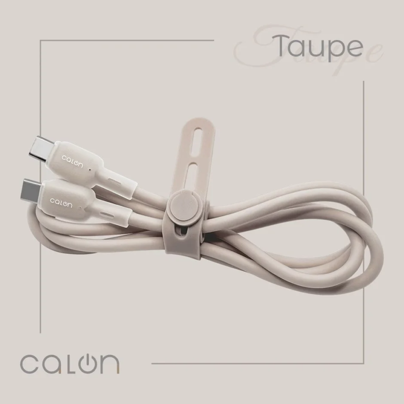 Taupe Type-C to Type-C Cable