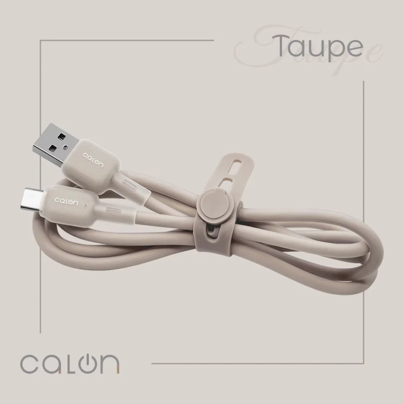 Taupe USB-A to Type-C Cable