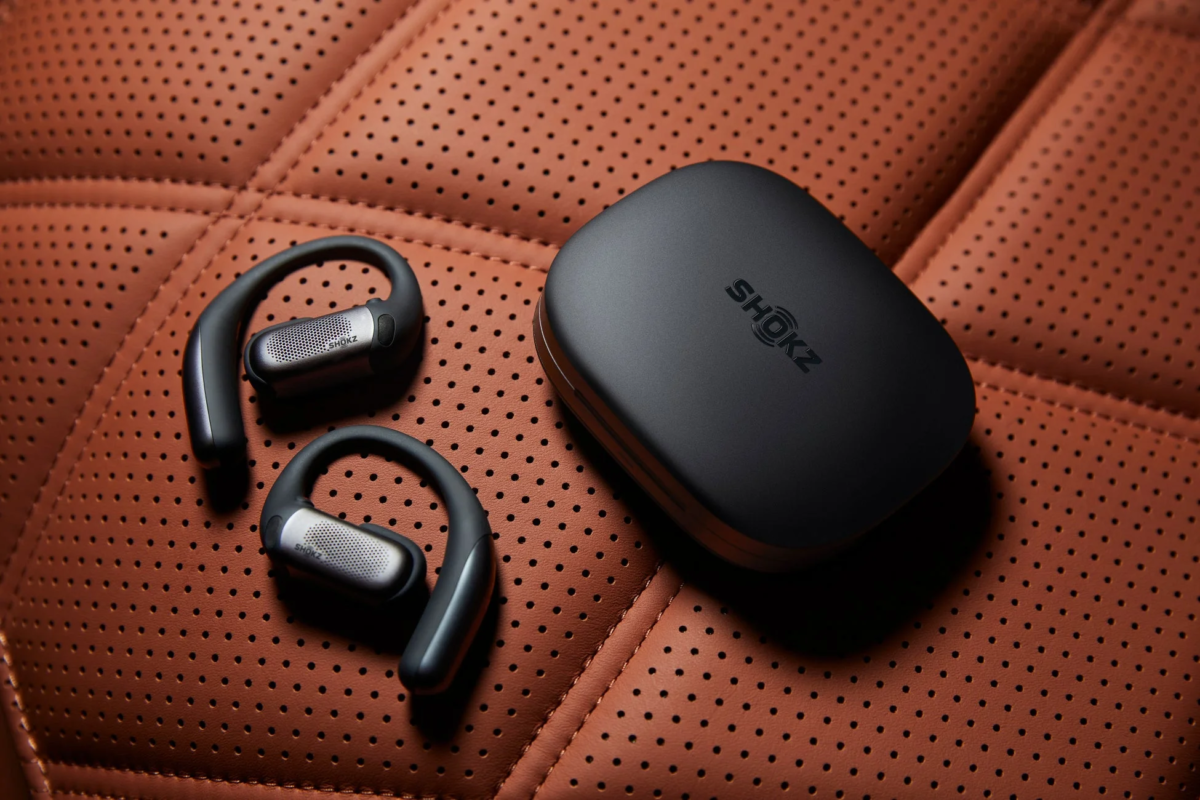 Shokz OpenFit Pro on Leather Surface