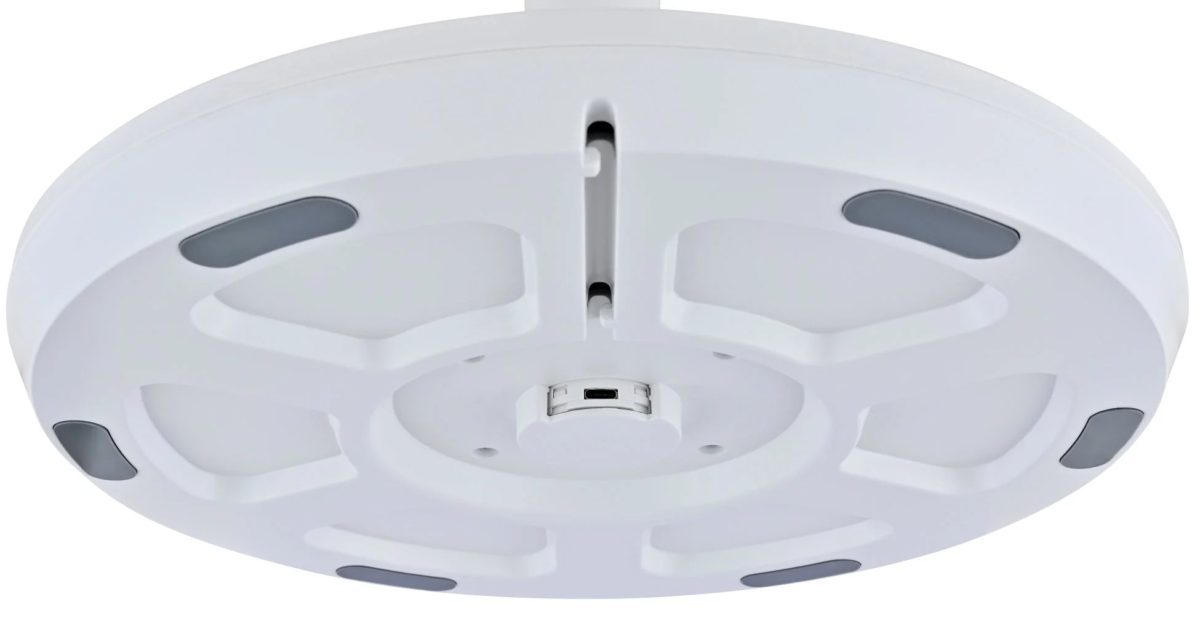 Bottom view of the HAKOBU-FAN with USB-C port
