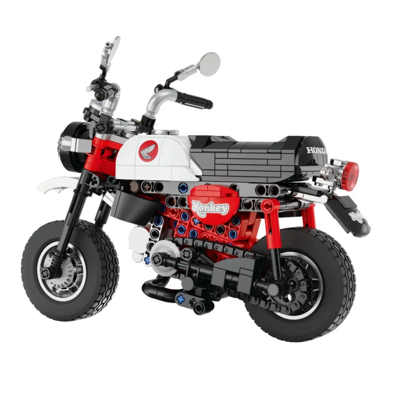 Honda Monkey mini bike block model with red fuel tank