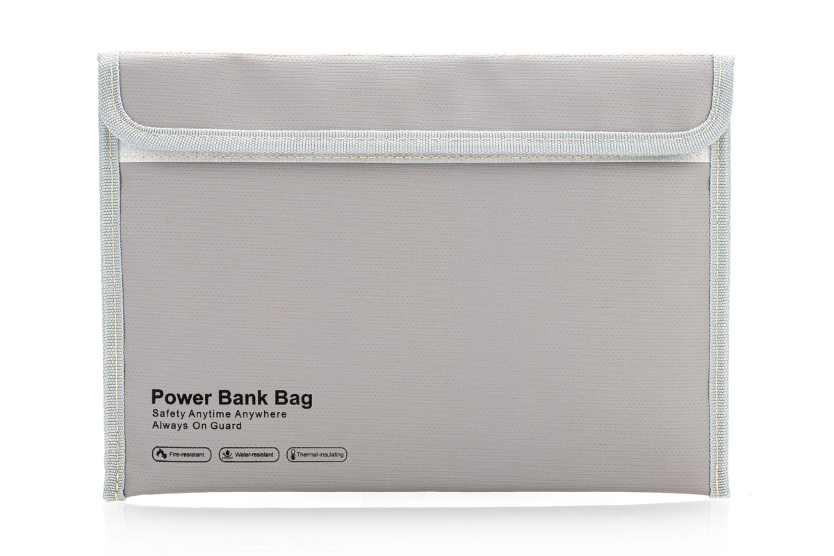 Gray Mobile Battery Fire-Resistant Case