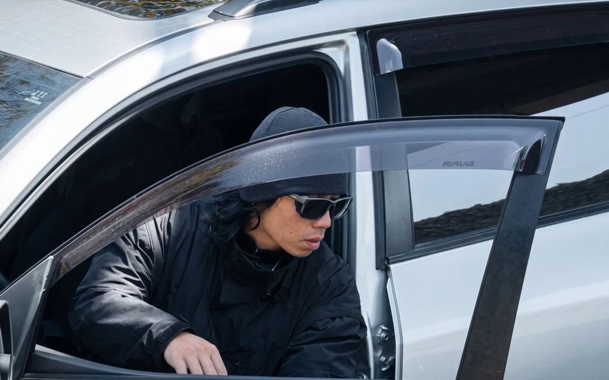 Man in a Car Wearing Gillsee Sunglasses