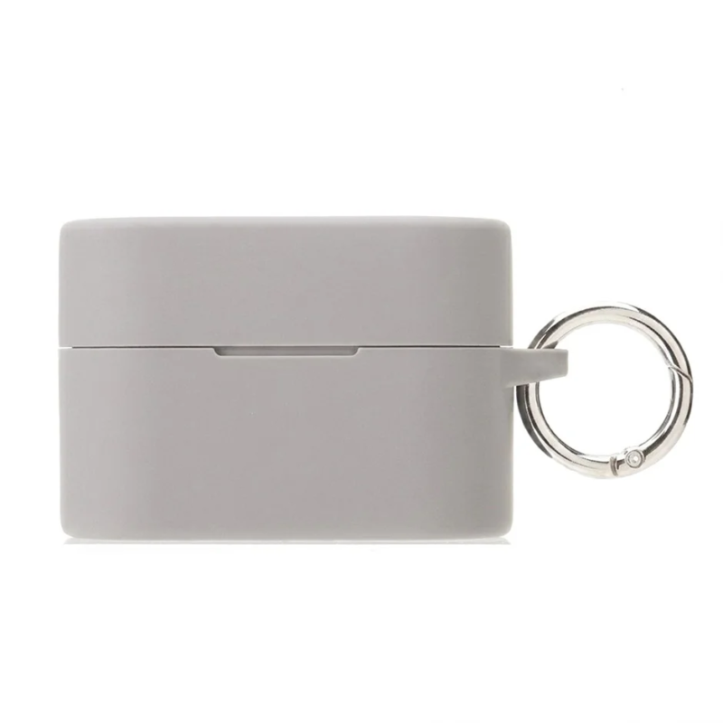 Gray Silicone Soft Case with Carabiner