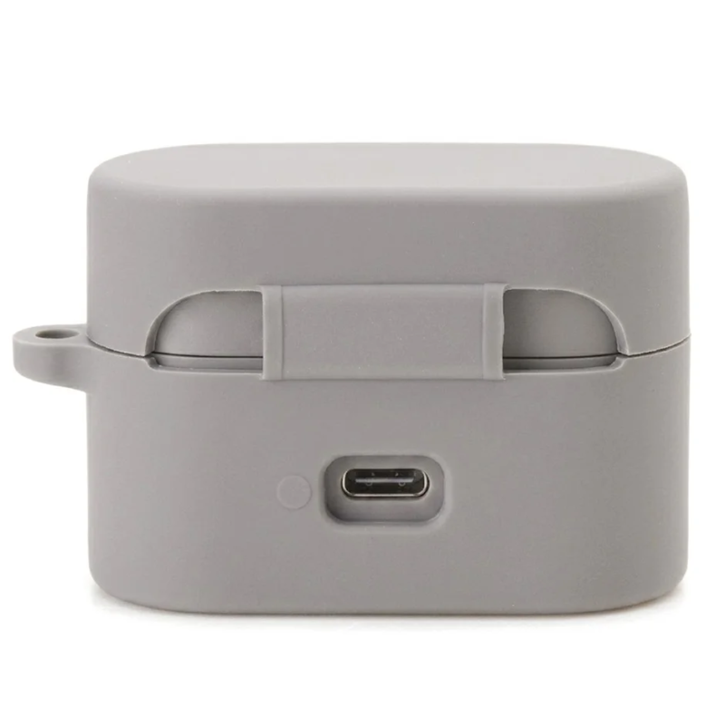 Gray Silicone Case showing charging port