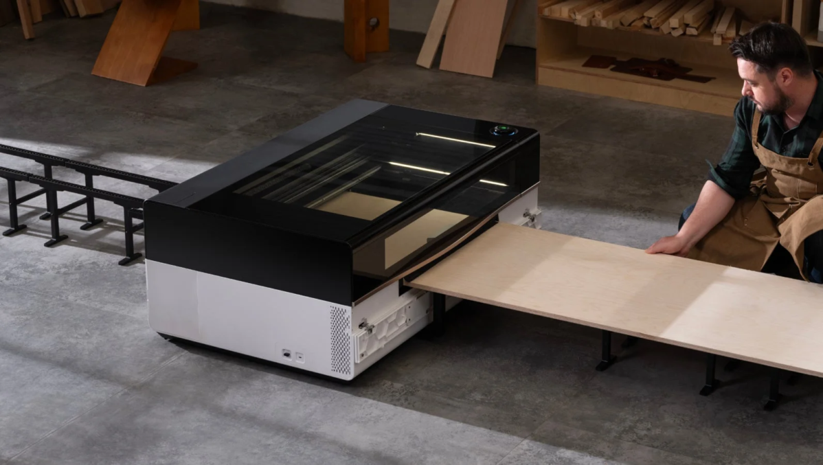 Man operating xTool P3 Laser Machine