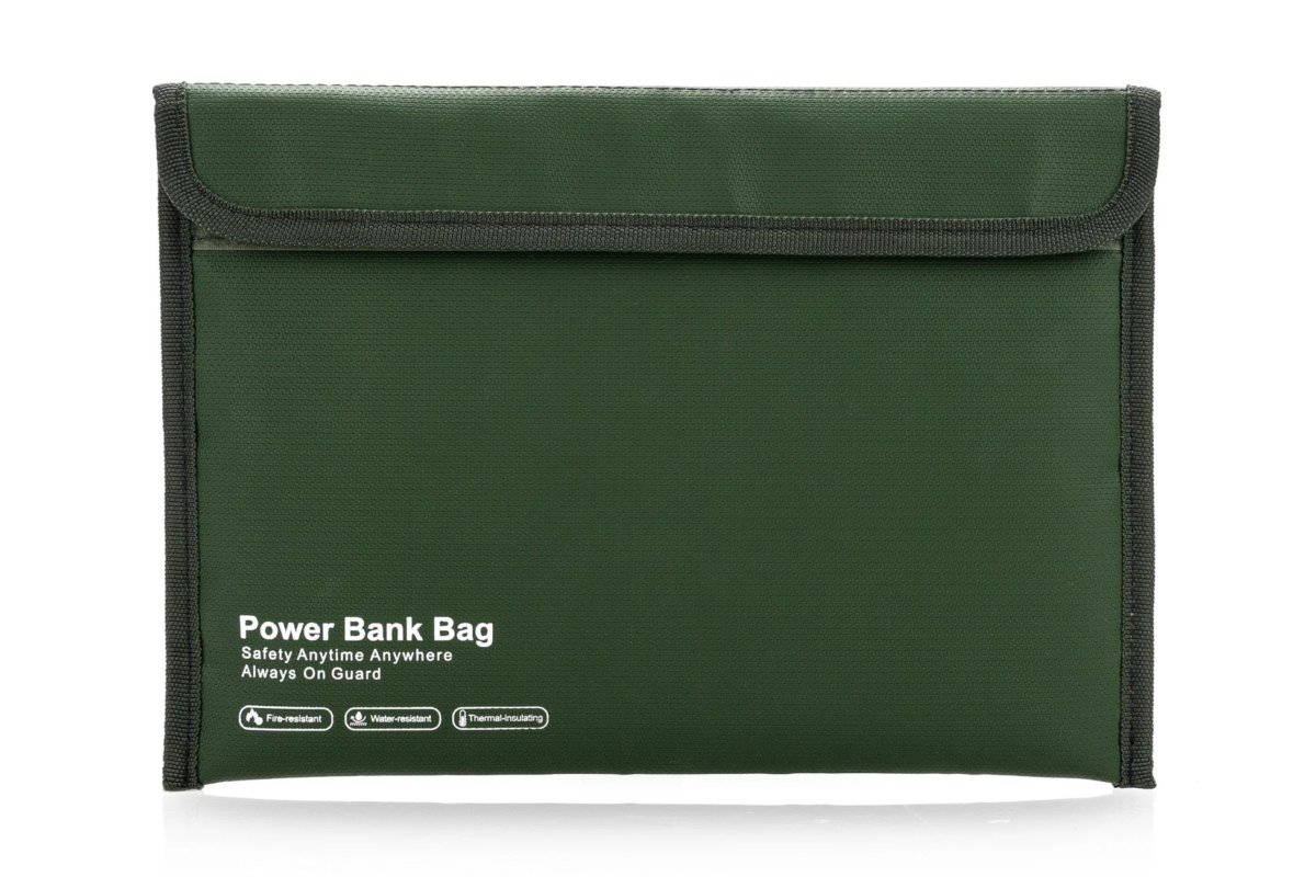 Green Mobile Battery Fire-Resistant Case