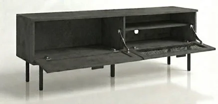 Modern Dark Gray Lowboard with Open Door