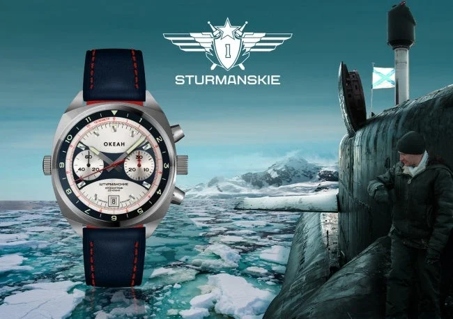 OKEAN Watch with Submarine Background