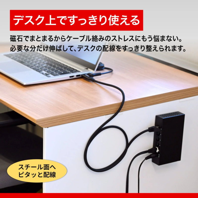 LUAMC-U3CG/N Series Cable neatly arranged on a desk