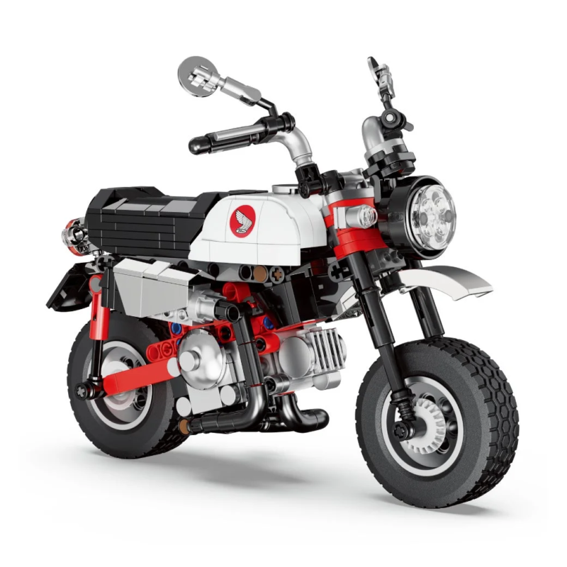 Honda Monkey block model in red, white, and black