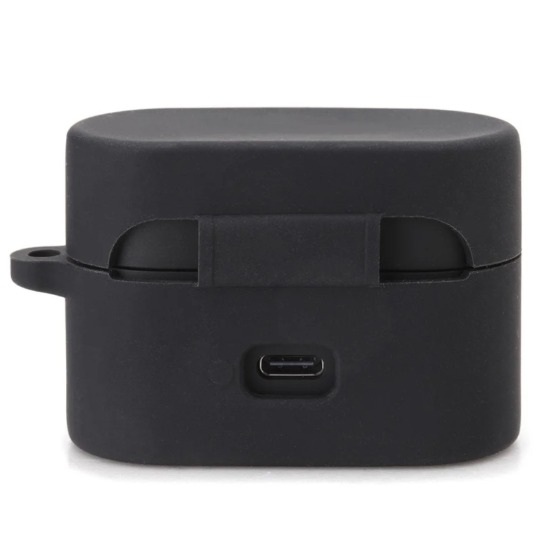 Black Silicone Case showing charging port