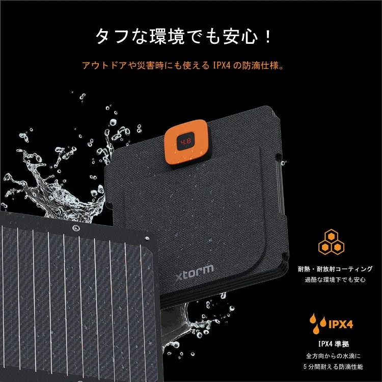 Xtorm solar panel in a splash-prone environment