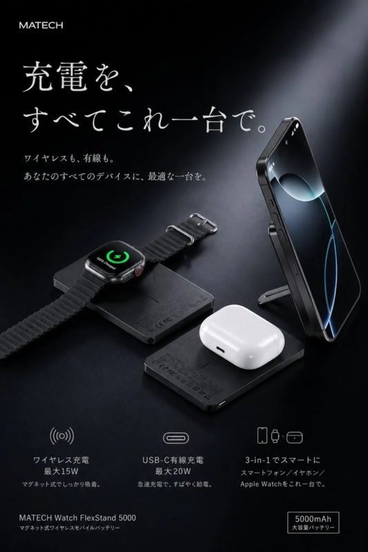 3-in-1 Charging Capability
