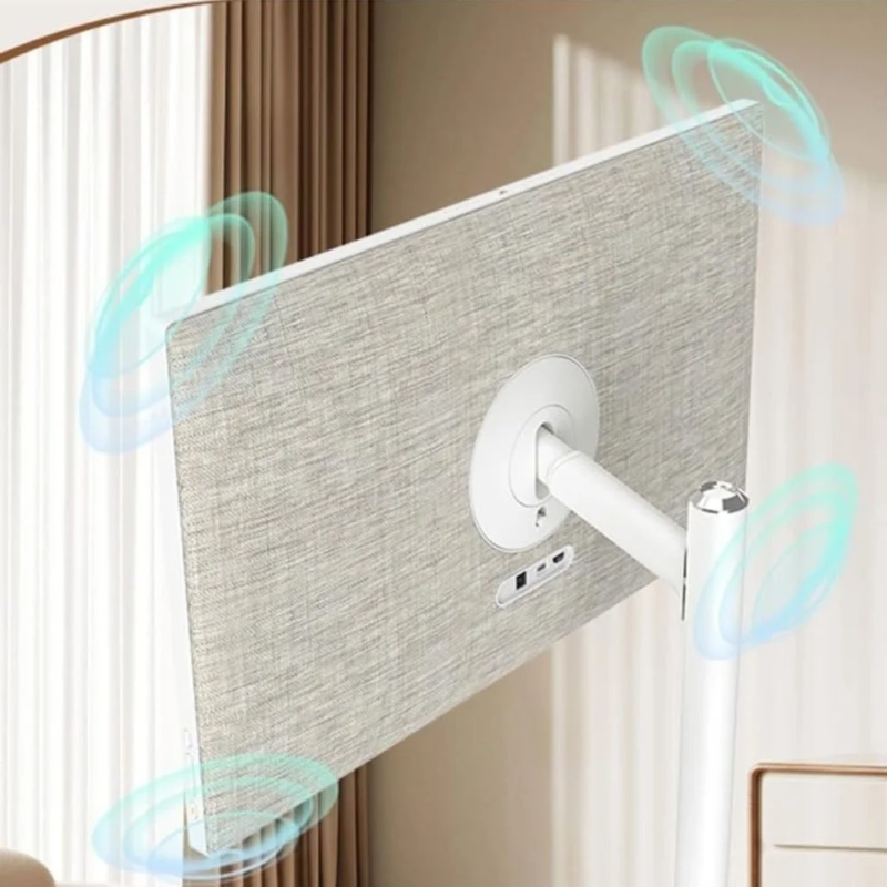 Monitor back with fabric design