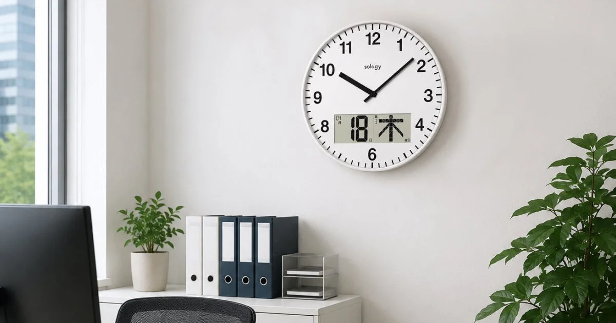 Clock in a modern office