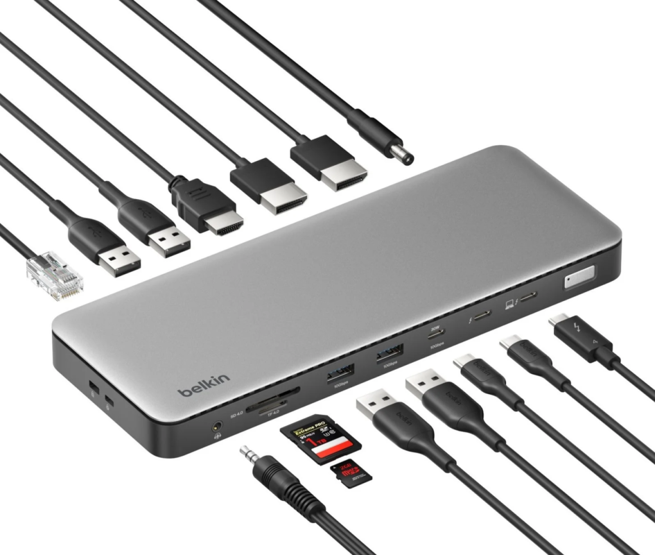 Belkin Docking Station with various cables