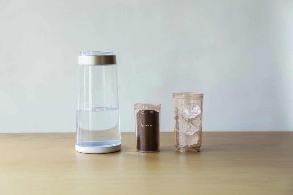 Setting up ingredients for cold brew coffee