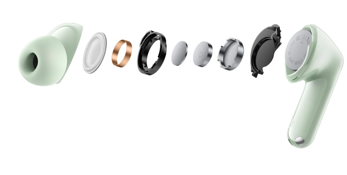 Earbud internal structure, representing driver/sound quality