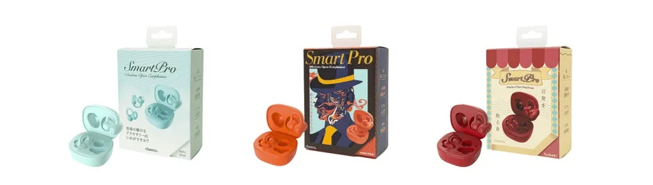 Three cheero Smart Pro Wireless Open Earphones with unique packaging