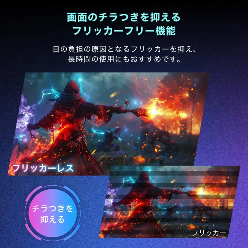 Flicker-Free, display, eye protection, anti-flicker, monitor, gaming, technology, comparison, screen, long-term use