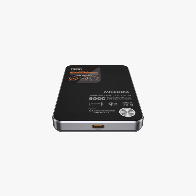 Charcoal MICRODIA SNAPPower™ 3S TRON mobile battery