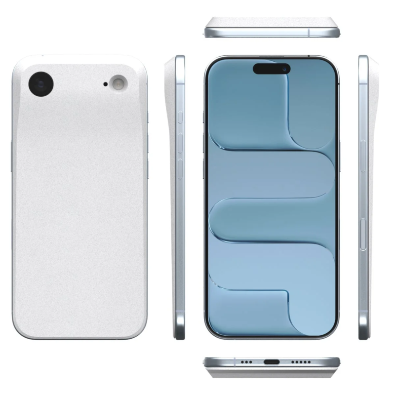 White iPhone Air rendering