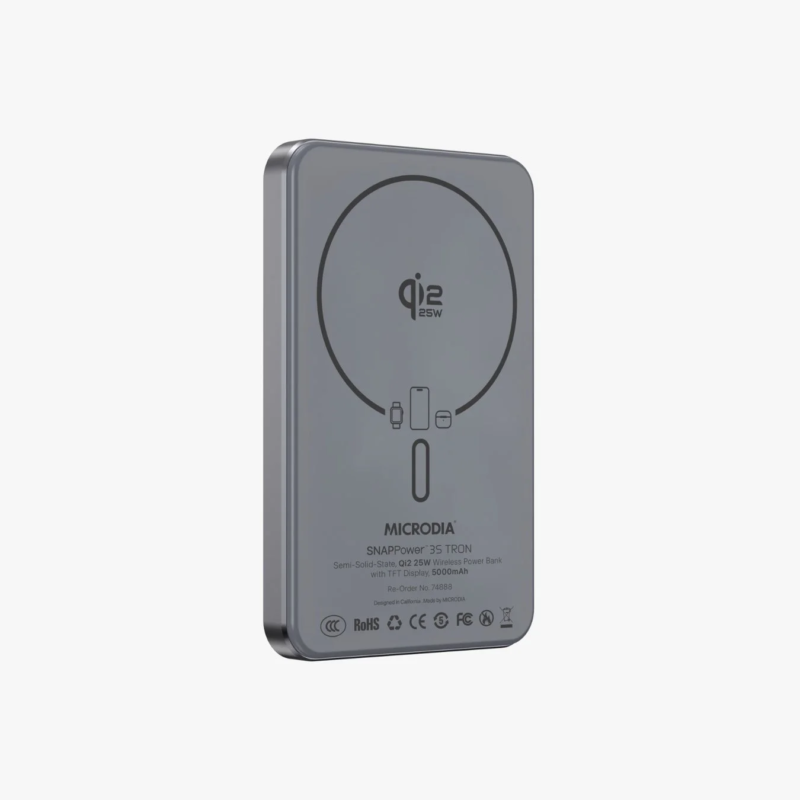 Top view of MICRODIA SNAPPower 3S TRON with Apple Watch charging area