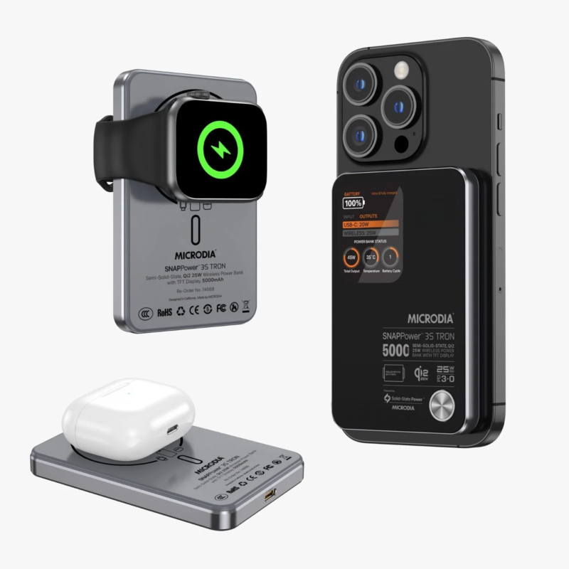 MICRODIA SNAPPower 3S TRON charging multiple devices