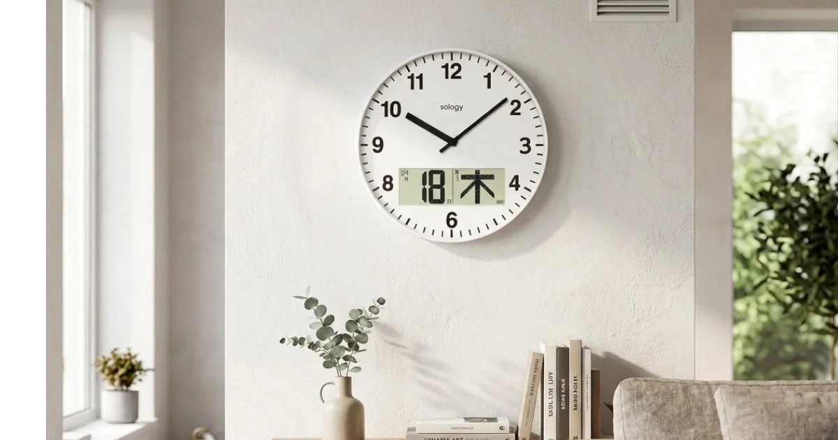 Clock in a modern living room
