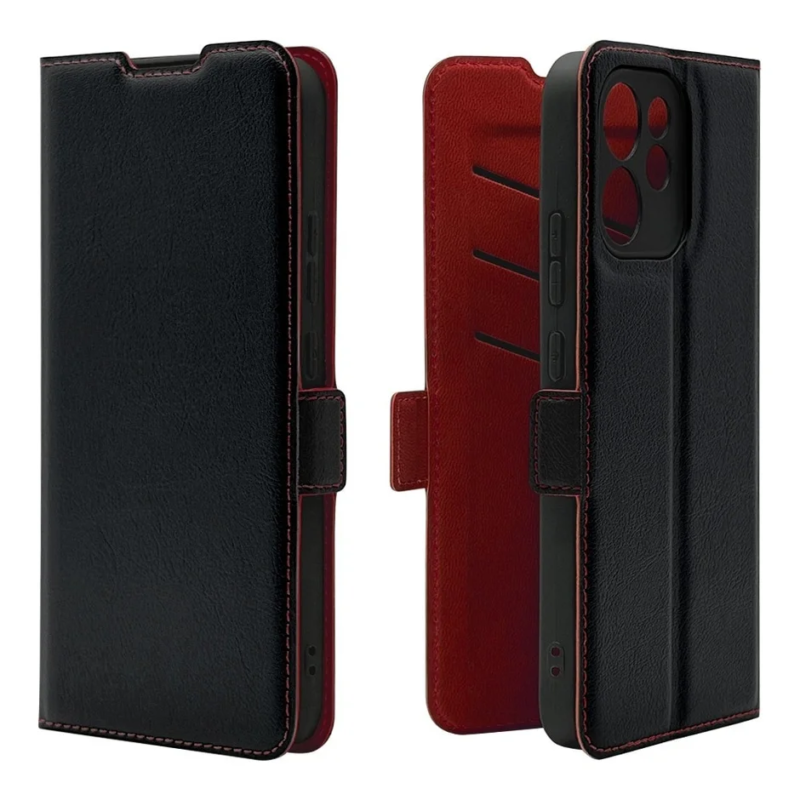 Black/Red Notebook-Style Case