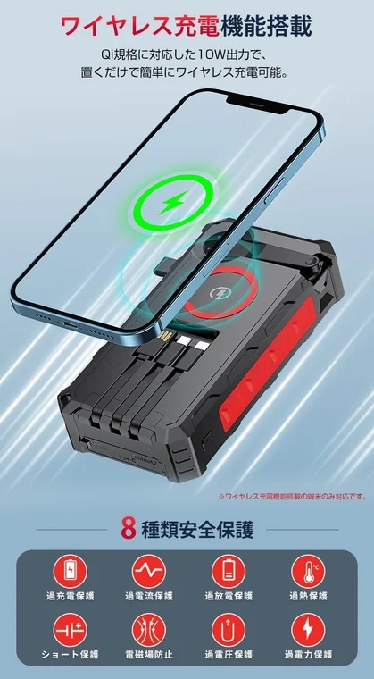 Wireless Charging and Built-in Cable