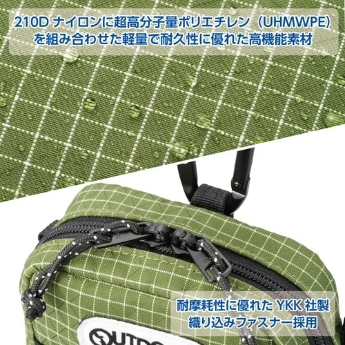 Durable material and YKK zipper detail