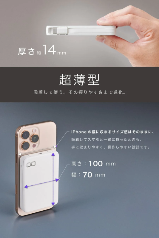Slim design and grip