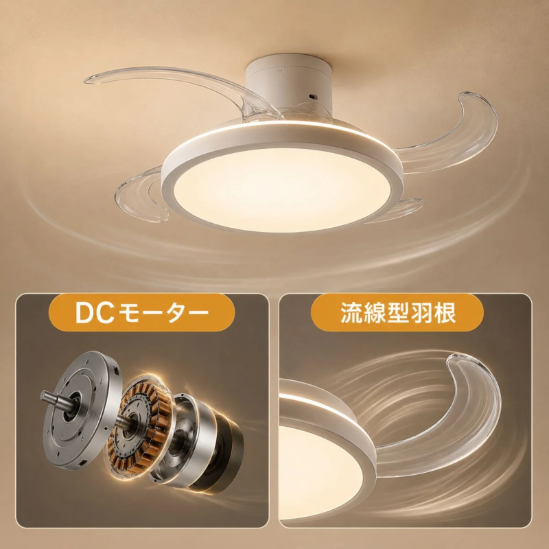 DC Motor and Streamlined Blades