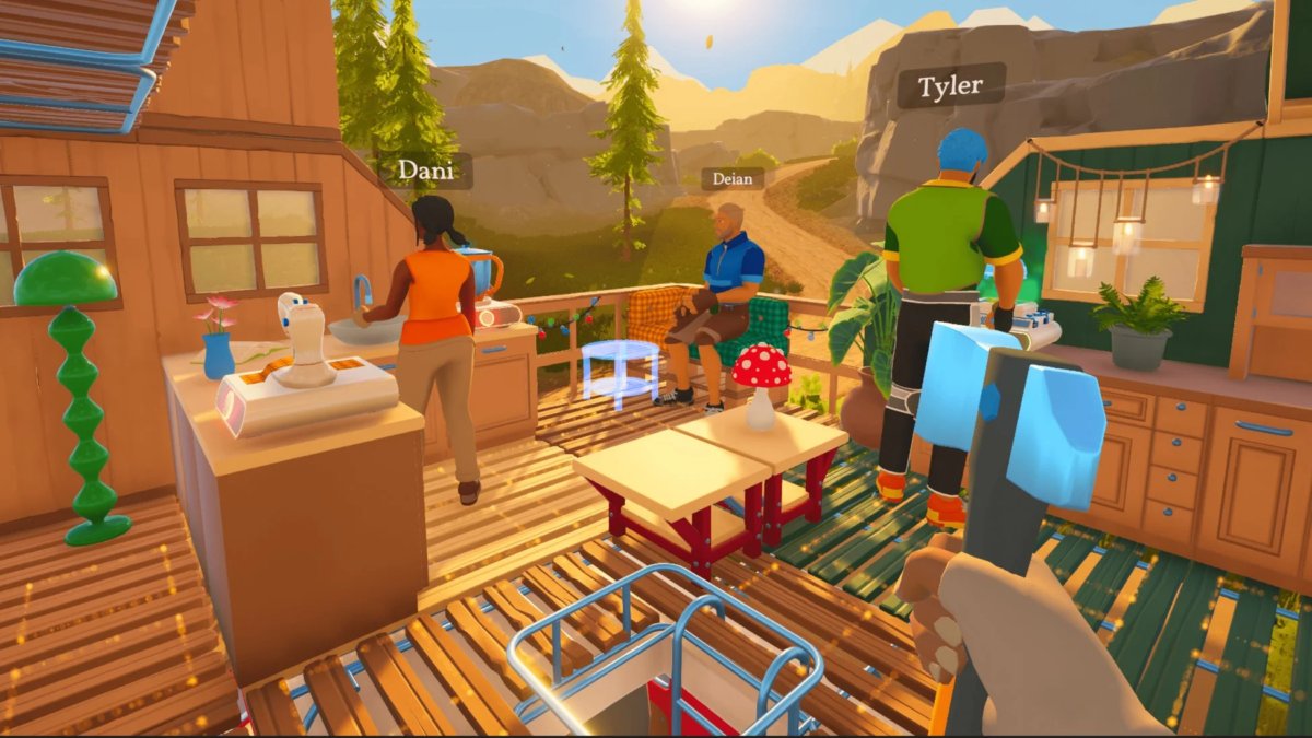 Avatar interaction in a virtual cabin deck