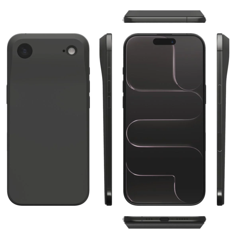 Black iPhone Air rendering