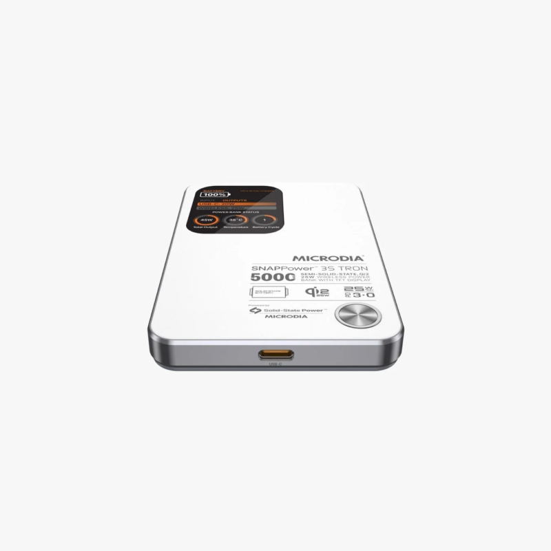 White MICRODIA SNAPPower™ 3S TRON mobile battery