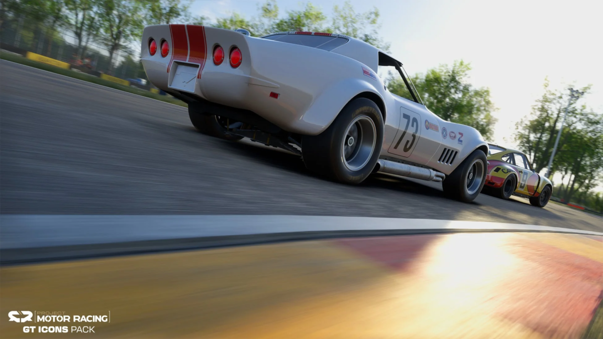 White Classic Racing Car