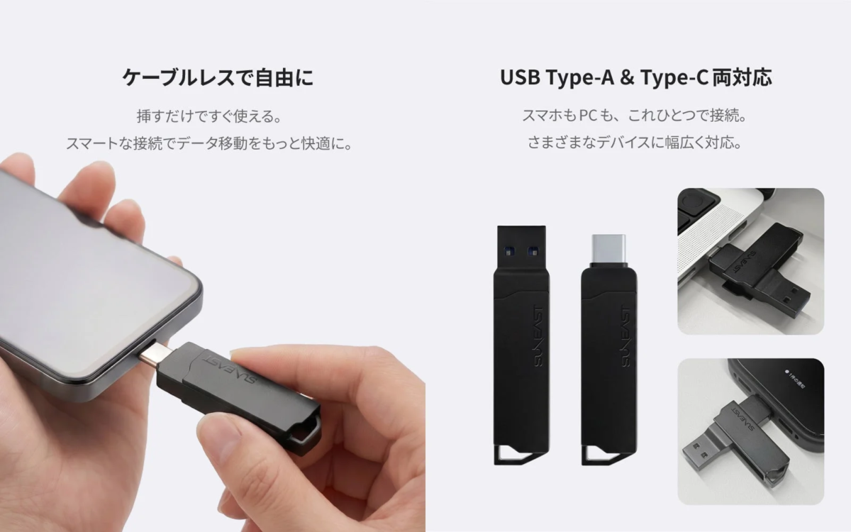 SUNEAST Revolve R10 mini with Type-A and Type-C connectors