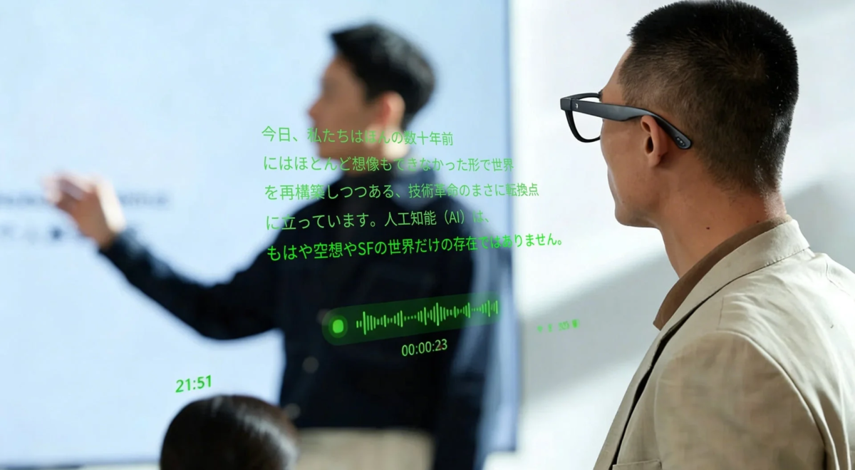 Man using Smart AI Glasses