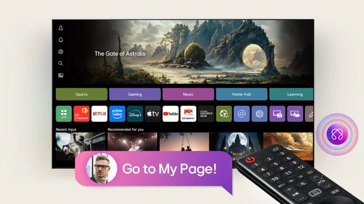 Smart TV UI with AI Voice ID