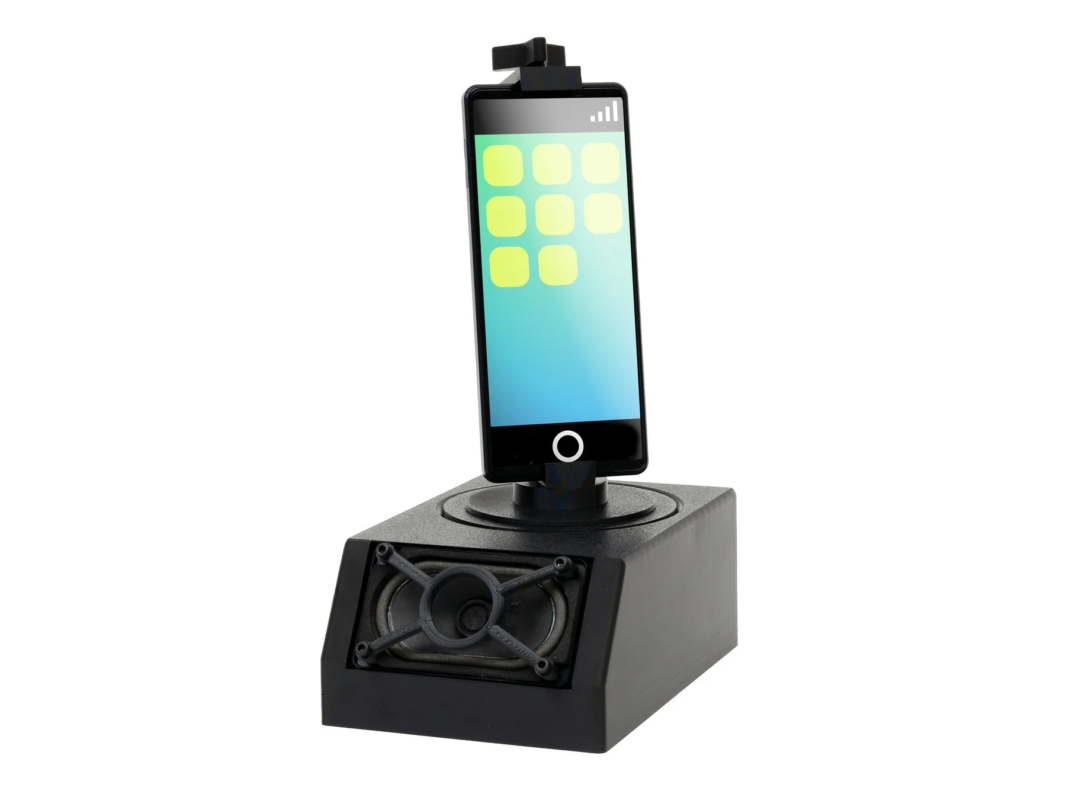 Smartphone on a speaker dock