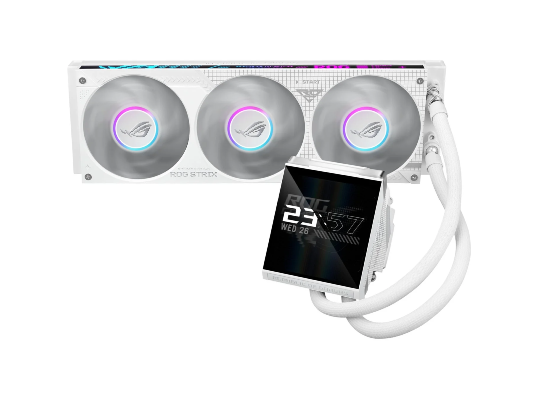 ROG STRIX LC IV 360 ARGB LCD White Edition Full View