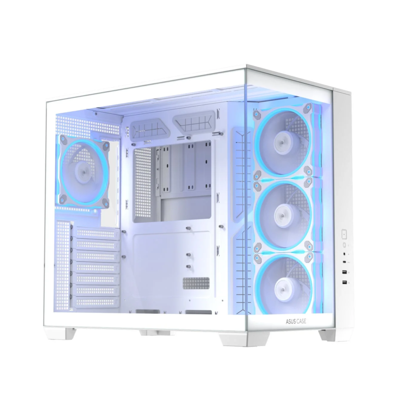 White case with blue LED