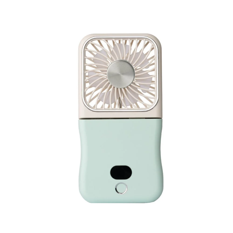 Mint and Ivory Handheld Fan