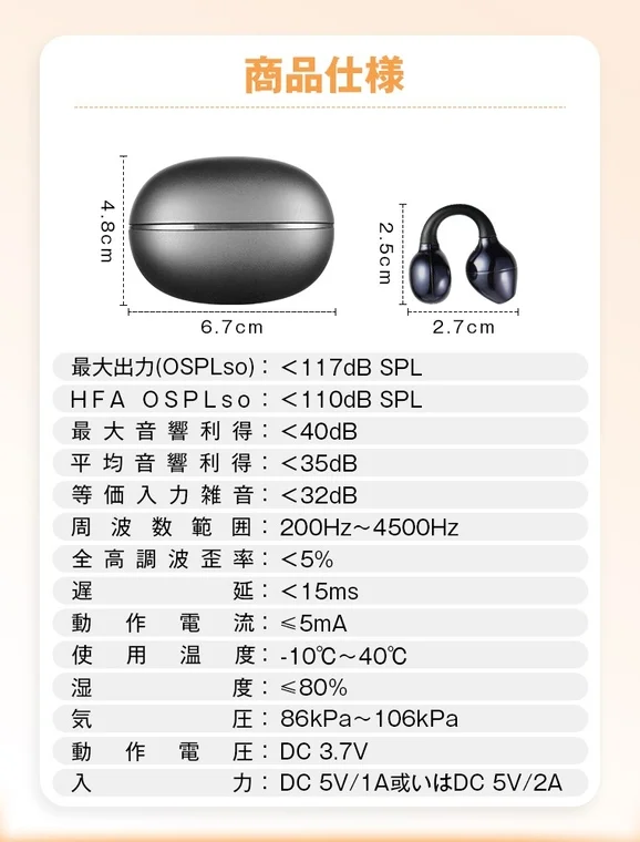 Product Specifications Table
