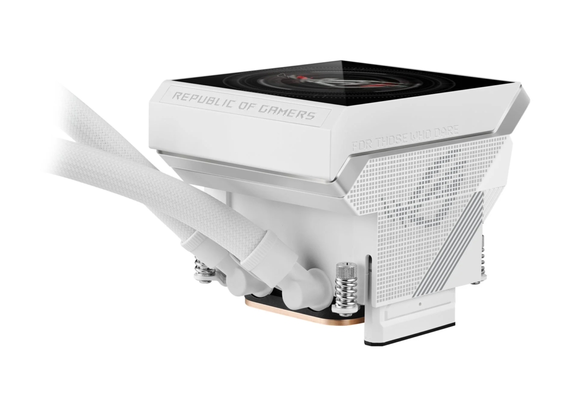 ROG STRIX LC IV 360 ARGB LCD White Edition Pump Head Detail