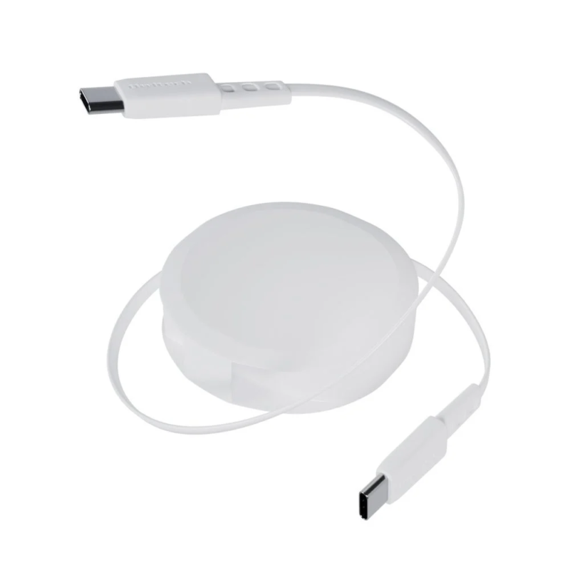 Retractable USB-C cable (white)